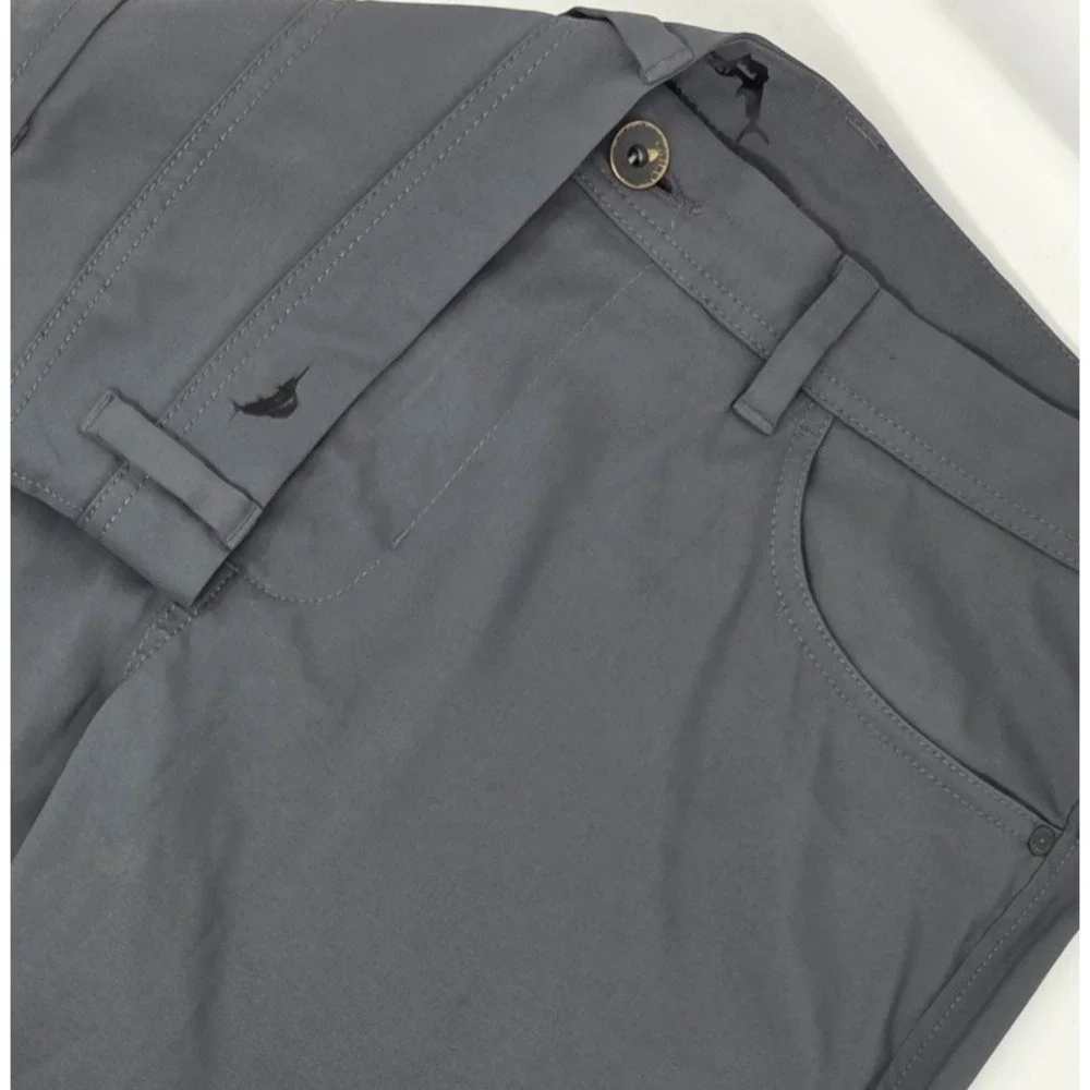 Tommy Bahama Men's 36x30 Gray Performance Pants 5-Pocket Stretch Golf Beach